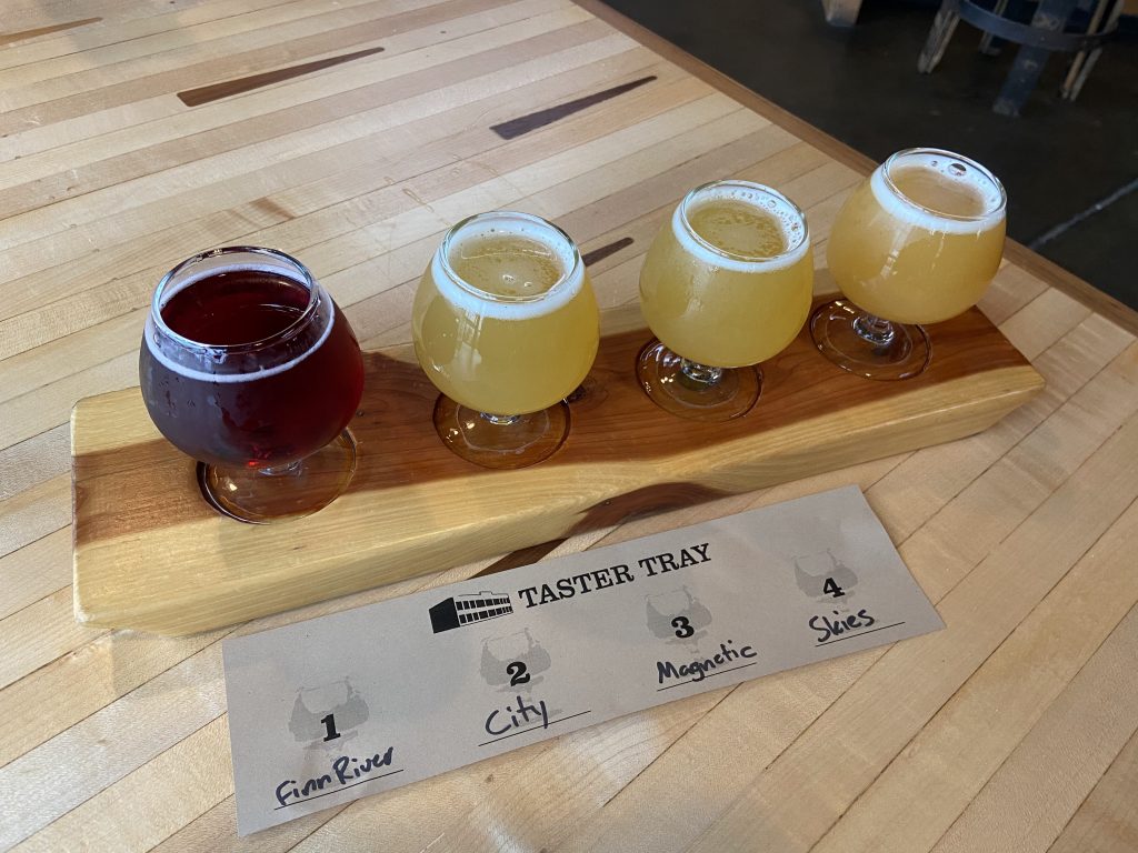 Fort George beer flight.