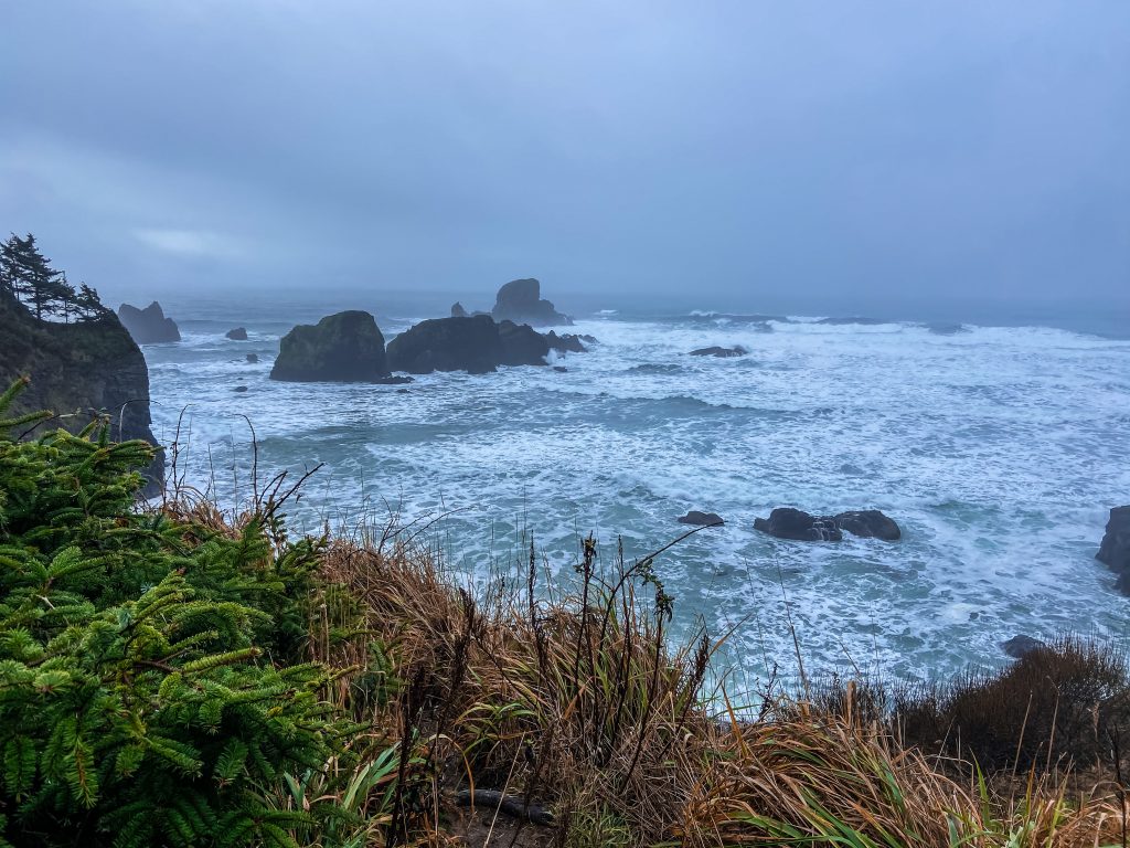 Sea stacks at Ecola State Park in Oregon.